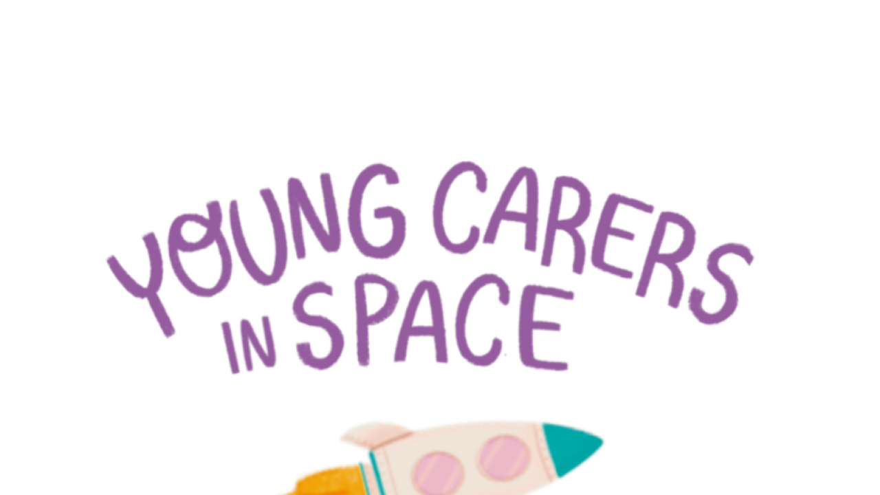 Colouring in actvity for Young Carers in Space